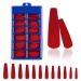 AddFavor XXL Extra Long Matte Red Coffin Fake Nails - 120pcs Full Cover Acrylic False Nails for Women Manicure - Buy Online on GoSupps.com