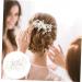 Ipetboom Flower Rhinestone Hair Comb Floral Headpiece Bride Hair Clip Creative Hair Comb Bridal Hair Decor Floral Hair Clip Rhinestone Side Comb Tiara White Plastic Pearl Women's Wedding - Buy Online on GoSupps.com