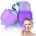zopeal Ice Face Roller Ice Face Mould Ice Holder for Face Ice Stick Beauty Facial Icing Roller Skin Care Silicone Face Ice Cube Icing Tool Ice Sphere for Remove Lines (Purple 2.6 x 2.1 x 4.9 Inch) 2.6 x 2.1 x 4.9 Inch Purple