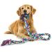 Aitmexcn dog toy rope for large dogs extra large dog toys rope for aggressive horses 5 knots chewed dog toys made of cotton dental health and tooth cleaning species of dogs grabbed xxl dog toys