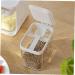 GRIRIW Box Seasoning Box Spice Containers Glass Condiment Bottles Salt Storage Organizer Jar With Cover 15X6.5X9.5CM Random Color - Buy Online on GoSupps.com