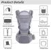 YSSKTC Ergonomic Baby Carrier with Hip Seat - Grey | Front & Back Baby Holder for Newborn to Toddler 7-45lbs | Ideal for Men, Dad, Mom - Buy Online on GoSupps.com