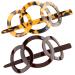 Noverlife 2PCS French Triple Ringed Hair Slider Pin Set - Non Slip Tortoise Shell Barrettes with Stick - Cellulose Acetate Ponytail Accessories - Buy Online on GoSupps.com