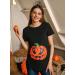 G and PL Halloween Pregnancy Women's Top Maternity Funny Graphic Shirt - S-XXL | Pumpkin Face Design - Buy Online on GoSupps.com