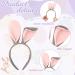 Abeillo Bunny Ears Headband Cute Plush Rabbit Ears Hairband Gray&Pink Hair Styling Decoration for Bunny Costume Cosplay Party Fancy Dress Up Accessories Women's Fashion Headbands - Buy Online on GoSupps.com