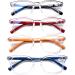 AQWANO Computer Reading Glasses Blue Light Blocking Quality Clear Readers for Women Men Anti Glare Filter UV Ray Filter with Spring Hinge 2.0 4 Pack 2.0 x