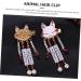 MOLUCKFU 1 Pair Fox Tassel Clip Tassel Hairpin Chinese Tassel Hair Clips Alligator Hair Clips Tassel Drop Barrette Women Tassel Hair Clip Girl Hair Clips Tassel Barrette Animal Hair Clip - Buy Online on GoSupps.com