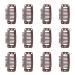 Wig Clips 32mm Snap Clips Wig Teeth Combs U Shape Metal Clips 6 Teeth Combs Clips for Hair Extensions and Wefts(Brown)