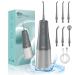 Water Flossers for Teeth Cordless Portable Water Flosser Oral Irragator Floss Water Jet for Teeth Cleaning Kit Professional Electric Water Deantal Pik 4 Mode 6 Tips Idropulsore 300mL Water Tank Gray