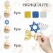 INNORU Hanukkah Cupcake Toppers Congratulations Party Decorations Engagement Baby Shower Hexagram Birthday Wedding Jewish Star of David Party Decorations Supplies Pack of 24 Glitter - Buy Online on GoSupps.com