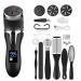 Electrical foot horn skin remover set portable footfish pedicure tools 3 grinding heads 2 speeds waterproof foot care set for cracked heels cornea dead skin remover