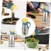 Zerodeko 1pc Lecythus Vinegar Pot Oil Holder Olive Oil Pot Glass Vinegar Dispenser Olive Oil Dispenser Olive Oil Storage Can Automatic Opening Closing Bottle Metal Pp Storage Tank Leakproof 9X9CM Yellow - Buy Online on GoSupps.com