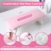 ROLIZOE Foldable Nail Arm Rest 40cm Soft PU Leather Manicure Pillow Nail Cushion No Drilling Anti-Slip Manicure Hand Rest with Nail Mat Nail Hand Pillow Manicure Cushion Beginner for Nail Art (Pink) - Buy Online on GoSupps.com
