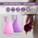 Bibrad Menstrual Cup Set | 2 Sizes (M & L) | 100% Soft Medical Silicone | Sterilizer & Cotton Carrier Bag | Washable & Reusable - Buy Online on GoSupps.com