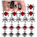 Halloween nail rhinestones red planet nail rhinestones with cross shape nail gemstones crystals silver diamond spider nail art street bling Saturn nail diamond 3d diy nail decorations red spider Saturn shape