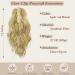 BARSDAR 14 Short Wavy Ponytail Extension Claw Clip (Light Ash Blonde) - Synthetic Curly Fake Hairpiece for Daily & Party Wear - 14 Inch - Buy Online on GoSupps.com