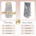 Feshfen 4PCs Clip-In Hair Extensions | 50cm Synthetic Wavy Gray Extensions for Women - Buy Online on GoSupps.com