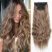 YDDM Hair Extensions Clip in Extensions Wavy hair extension with clips full of heads like real hair hair exension clips cheap clip extensions synthetic hair part for women (24 -inch 4pcs) 24 inch 10d24a#