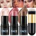 3Pcs Cream Contour Stick Makeup Kit - Cream Blush Stick Highlighter Stick Contour Bronzer Stick for Cheeks Waterproof Long Lasting Blendable Contour Stick Trio for Face Makeup (#02 05 06) #02 #05 #06 0.21 Ounce (Pack of 3)