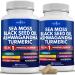 NEW AGE Sea Moss Capsules Black Seed Oil Ashwagandha Turmeric Bladderwrack Burdock - with Manuka Honey Dandelion ACV Black Pepper Gluten Free 60 Count (Pack of 2)