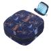 Javenproeqt 1 piece of women's bonds large women's bandages Organizer Reusable first period pocket for girls women women - 17 x 17 x 12 cm/naval summer tropical leaves multi -colored 05