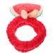 FRCOLOR Watermelon Headband Cute Make Up Plush Soft Stretch Fuzzy 7.47X5.50in Red Coral Fleece Plush Makeup Spa Hairband for Women Girls
