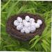 Buy WOFASHPURET Hamster Gerbil Bed Nest - Flower Decoration Rattan & Feather Ornament (15cm) - Buy Online on GoSupps.com