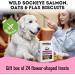The Granville Island Pet Treatery|Gift Box Wild Sockeye Salmon Oats & Flax Biscuits for Dogs All Natural & Chemical- Free Great As A Hostess Gift Or Thank You Made in Canada|88866 Wild Sockeye Salmon 135 g (Pack of 1) - Buy Online on GoSupps.com