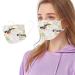 riou face mask with motif washable reusable mouth and nose protection scarf for women (J)