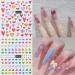 Hot Nail Art Decorations DIY Manicure Nail Stickers Self Adhesive Decals 3D Colorful Heart Love(DP1175) - Buy Online on GoSupps.com