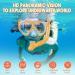 Qoqooice Kids Snorkel Set - Panoramic Mask, Dry Top Snorkel, Swim Flippers - Ages 5-12 Orange - Buy Online on GoSupps.com