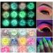 KARLOR 12 Pack Glitter Glow in the Dark Glitter Gel Glitter Glitter Face Glitter Glitter Self Adhesive Glow in the Dark for Eyes and Hair
