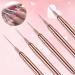 WLLHYF 5Pcs Nail Art Liner Brushes Painting Nail Art Brushes for Long Lines Details Fine Drawing Nail Dotting Drawing Tool Set 7mm/9mm/11mm/15mm/25mm(Gold - Buy Online on GoSupps.com