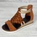 GETBEE Women's Platform Ankle Strap Sandals - Fish Mouth Open Toe Flatform Wedge Espadrilles in A4-brown - Buy Online on GoSupps.com