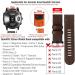 Abanen Leather Watch Bands for Fenix 6 / Fenix 5 / Fenix 7  QuickFit 22mm Soft Genuine Leather with Silicone Sweatproof Wrist Strap for Garmin Fenix 6 Pro/Sapphire Instinct  EPIX 2 Approach S62/S60 Coffee - Buy Online on GoSupps.com