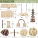 Erkoon 12-Piece Natural Wood Hamster Toy Set - Exercise Bell Rollers & Dental Molar Toys for Chinchillas Rabbits & Guinea Pigs - Buy Online on GoSupps.com