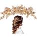 Golden Hair Clips | Golden Sparkly Hairpins - Retro Handmade Hair Accessories for Gatherings Festivals Wedding Events - Buy Online on GoSupps.com