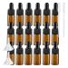 BPZXL 20 pieces empty 3ml brown glass pipette bottle small amber brown brown glass bottle sample glass pipette dripping bottle for aromatherapy essential oils