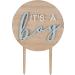 Ginger Ray Blue It's a Boy Wooden Cake Topper | Baby Shower Cake Decoration | Neutral Blue Theme - Buy Online on GoSupps.com