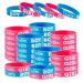 NERTOEE Gender Reveal Bracelets Includes Team Boy Bracelets and Team Girls Bracelets for Gender Reveal Party (40 Pieces) A Silica Gel