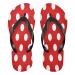 Mnsruu White Dot Flip Flops Home Hotel Spa Bedroom Travel for Men Women Red Medium