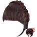 Fluffy Fake Hair Band Bangs Headband with Bangs Fluffy Front Fake Bangs Synthetic Braided Headband Wig with Bangs Non slip Headband Hair Extensions for Women Girls(Dark Brown) - Buy Online on GoSupps.com