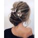 Fairvir Bridal Jewelry - Silver Rhinestone Hair Needles & Flower Hairpins for Women & Girls (2 Pieces) - Elegant Wedding Hair Accessories - Buy Online on GoSupps.com