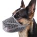 Dog muzzle muzzle with soft mains cover for small medium-sized and large dogs poisoned bait protection muzzle with adjustable straps bite chew and lick gray m: snout (9 "-10 ")