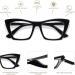 AMOMOMA Cat Eye Blue Light Reading Glasses for Women | Oversized Computer Reader | 1.5x Magnification | Trendy Style in Black  Tortoise  and Crystal Light Brown - Buy Online on GoSupps.com