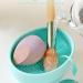 3 in 1 Makeup Brush Cleaner Bowl - Silicone Mat for Easy Cleaning Drying & Storage - Mint Green | Perfect for Makeup Lovers - Buy Online on GoSupps.com