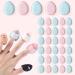 30 Pieces Finger Powder Puff Mini Makeup Puff Beauty Makeup Tools Hydrophily Latex-free Soft Sponge Suitable for Foundation Concealer Repair Cream Eye Shadow Liquid Cosmetics(2 Colors)