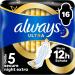 Always Ultra binding ladies size.5 Secure Night Extra (16 women's bandages with wings) Big pack thin and super absorbent odor -neutralizing and outlet protection 16 pieces (1 Pack) New
