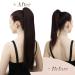Fine Ponytail Extensions - Long Straight Drawstring Hair Extension 50 cm Natural Black - Buy Online on GoSupps.com