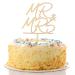 Wooden Mr and Mrs Cake Topper Wedding Cake Topper Bride and Groom Sign Wedding Engagement Cake Toppers Decoration Wedding Party Supplies (Style 1)